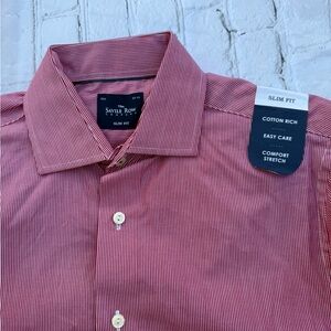Savile Row - Red and white striped #button-up shirt #stripedshirt #savile row